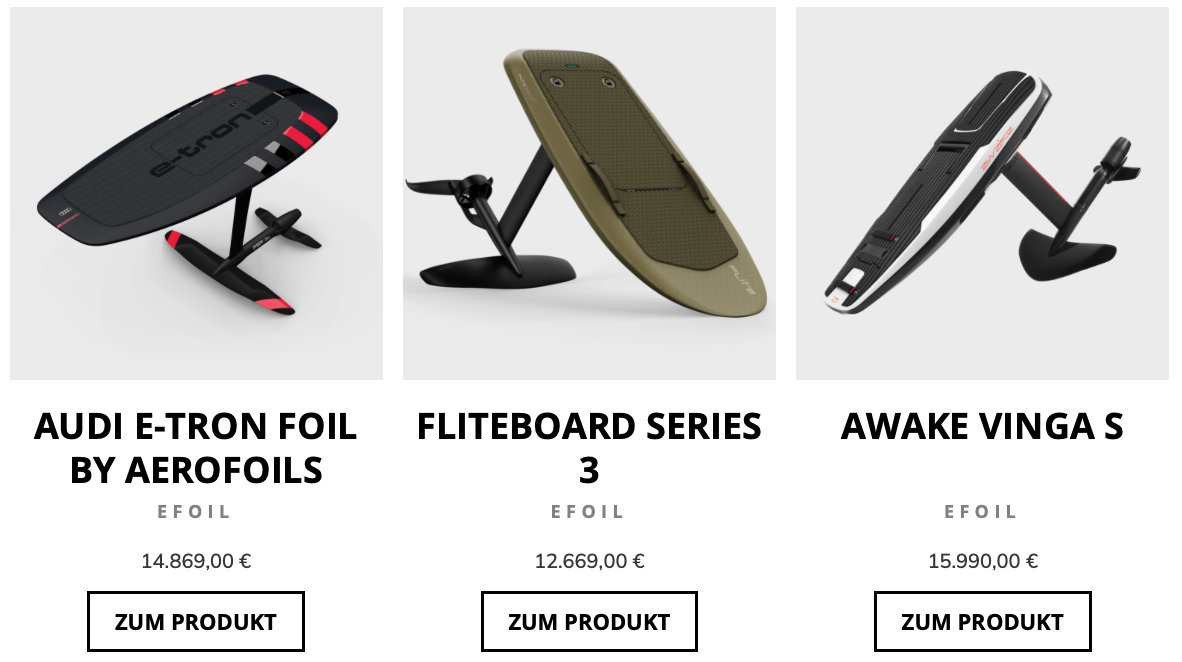 eFoil Preis - E-Foil kaufen leicht gemacht - E-SURFER