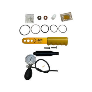 Fliteboard Service Kit komplett: Wellendichtungen, O-Ringe, Schrauben, Fett, End-Cap-Werkzeug und Drucktester für den Ölwechsel der Fliteboard eFoil-Antriebseinheit