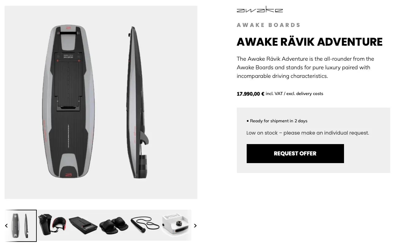 Electric wakeboard price - Elektro Wakeboard Preis