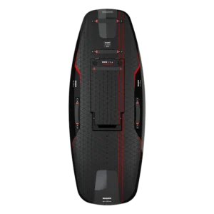 BRABUS x Awake SHADOW EXPLORE von oben: schwarzes Deck mit rotem Zierstreifen und BRABUS Schriftzug